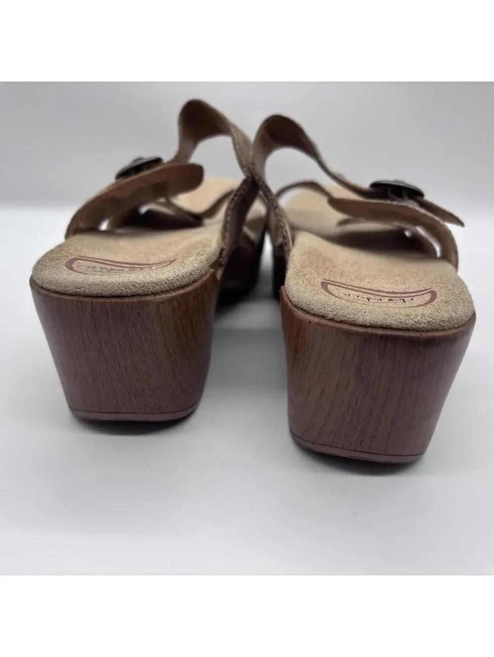 Dansko Sophie Leather Slide Colorful Women's EU 40 Metallic Double Strap Buckle